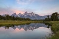 SchwabacherÃ¢â¬â¢s Landing in Grand Teton National Park, Wyoming Royalty Free Stock Photo